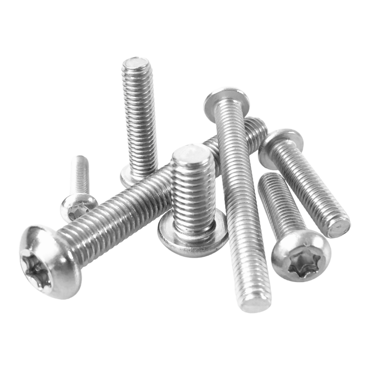 M6 Flachkopfschrauben | Linsenkopfschrauben ISO 7380-1 mit Torx/TX-Antrieb Vollgewinde Edelstahl A2/V2A