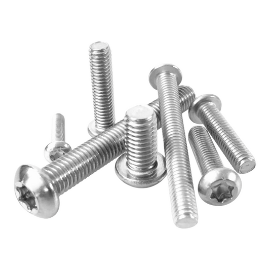 M4 Flachkopfschrauben | Linsenkopfschrauben ISO 7380-1 mit Torx/TX-Antrieb Vollgewinde Edelstahl A2/V2A