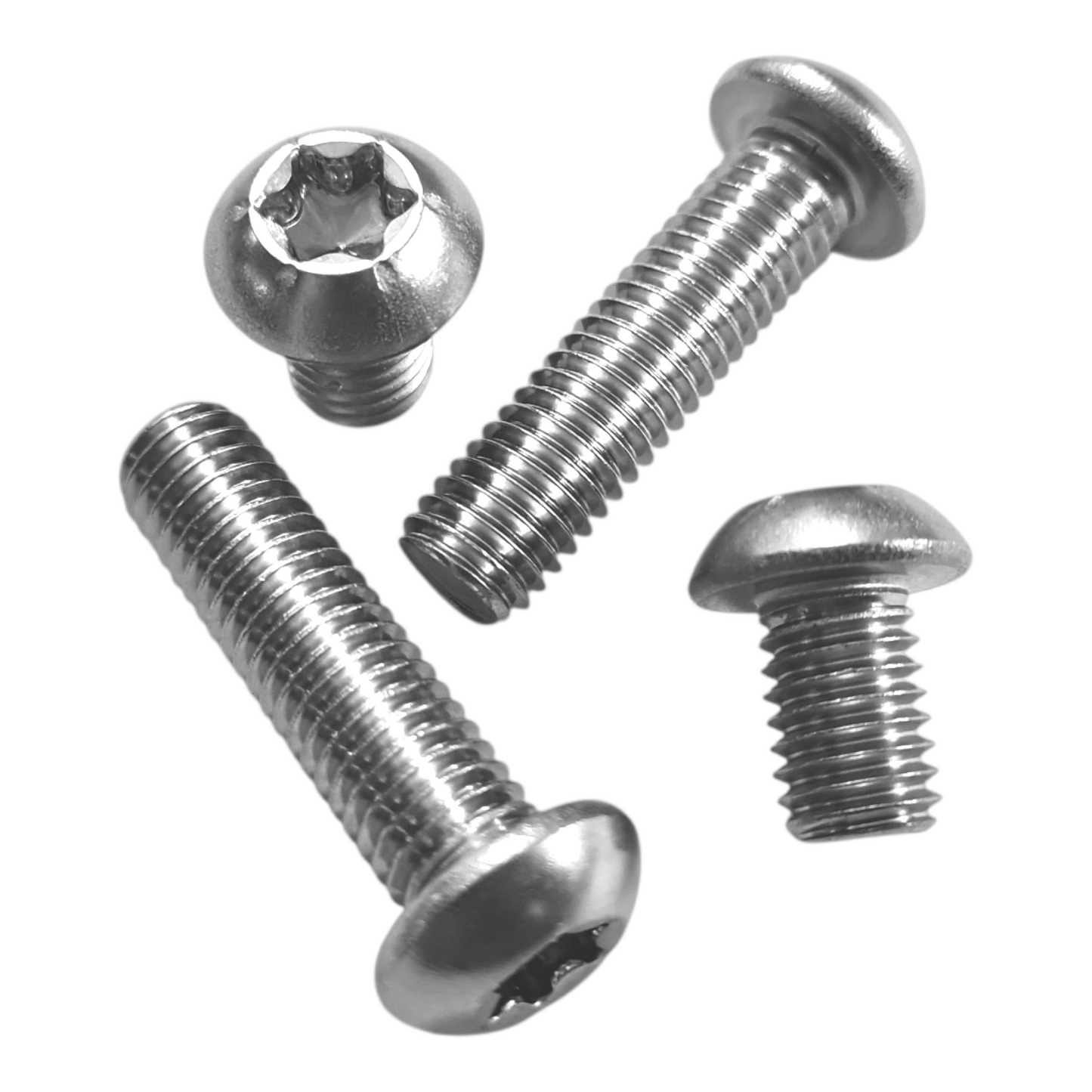 M4 Flachkopfschrauben | Linsenkopfschrauben ISO 7380-1 mit Torx/TX-Antrieb Vollgewinde Edelstahl A2/V2A