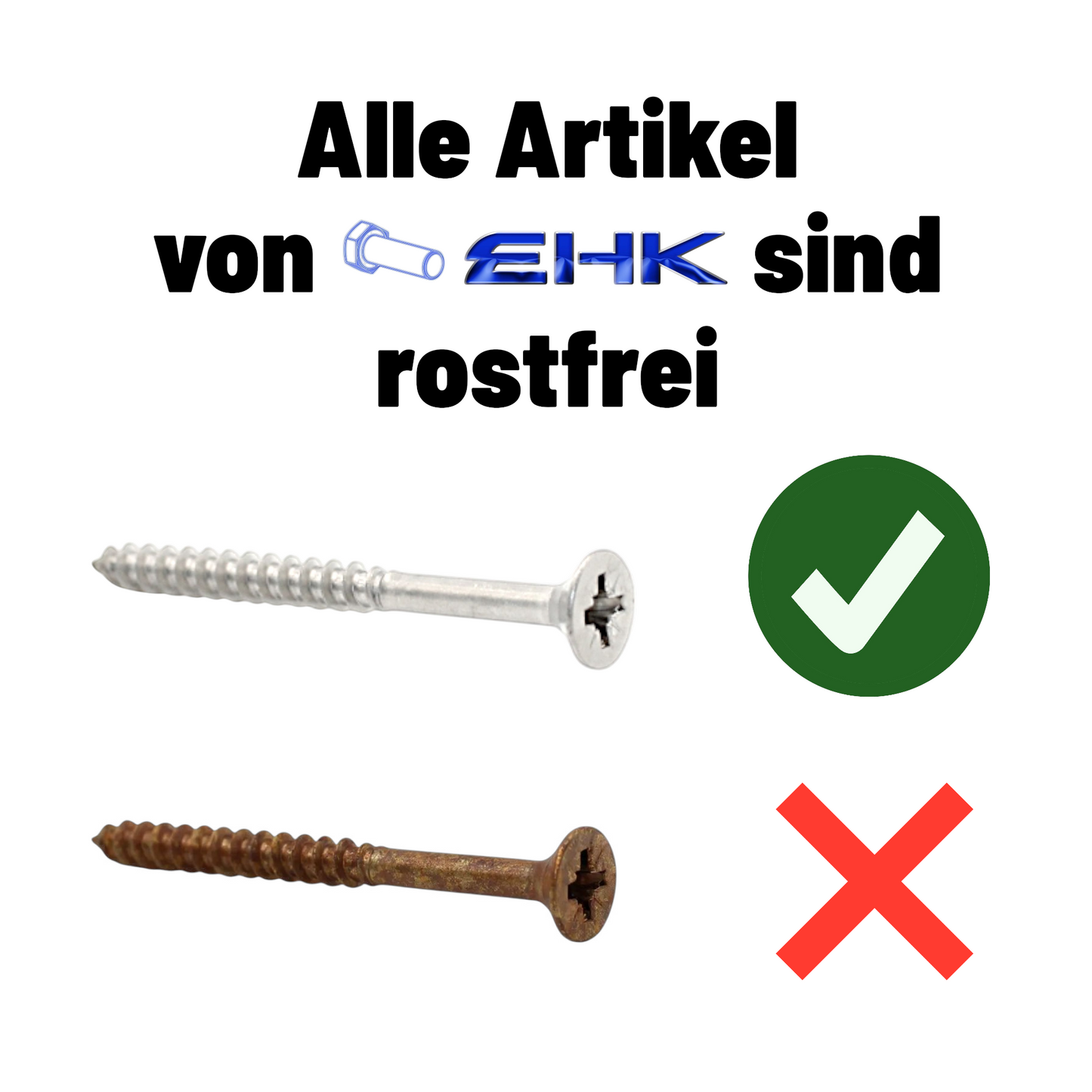 Spanplattenschrauben Holzschrauben Holzbauschrauben Senkkopf Kreuzschlitz Kreuz Edelstahl A2/V2A Ø 3,0 3,5 4,0 4,5 bis 20mm Vollgewinde ab 25mm Teilgewinde