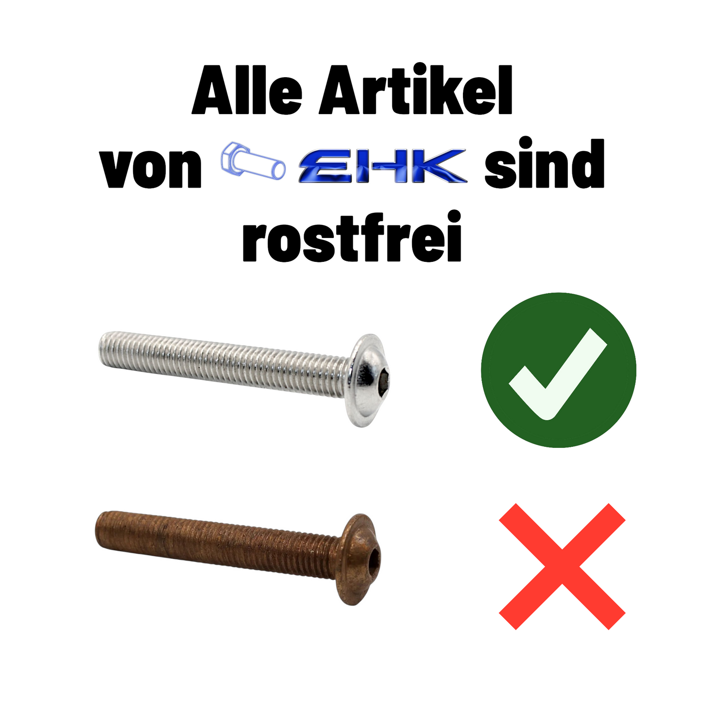 M6 Linsenkopfschrauben mit Flansch | Flanschschrauben | Linsenflansch | Flachkopfschrauben ISO 7380-2 Edelstahl A2/V2A